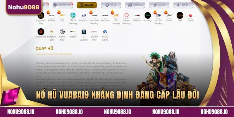 NỔ HŨ VUABAI9 KHẲNG ĐỊNH ĐẲNG CẤP LÂU ĐỜI